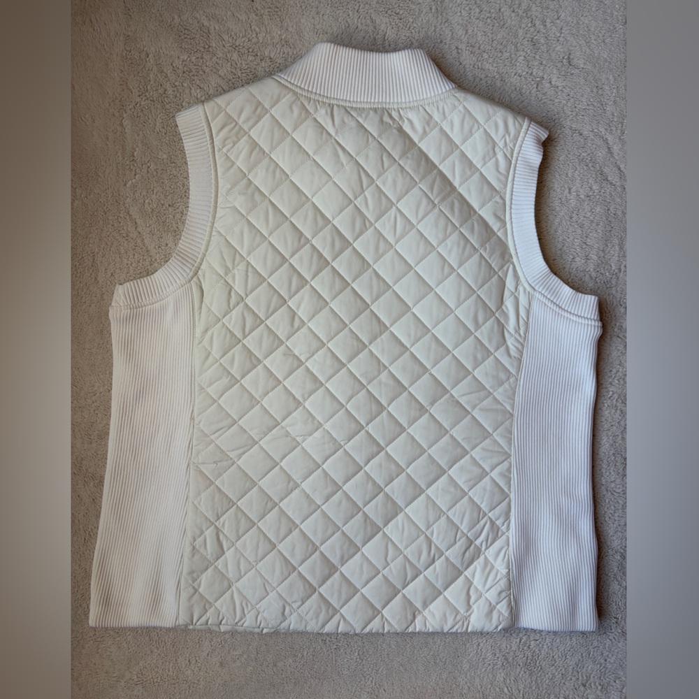 Pendleton Quilted Off White Cream Vest Women Size XL - Picture 2 of 10